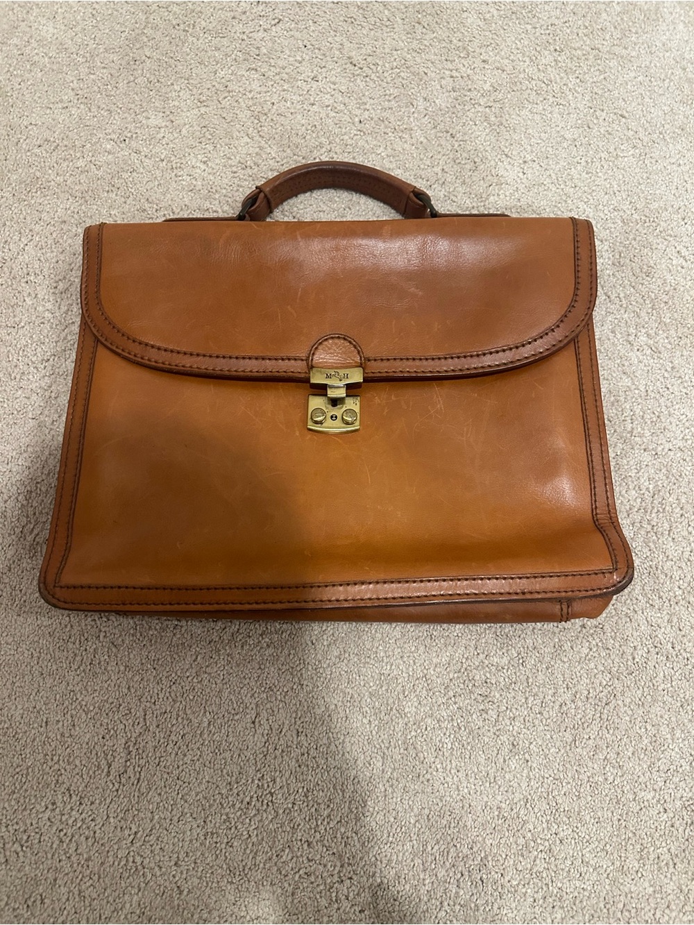 Mario Hernandez handmade leather briefcase satchel bag